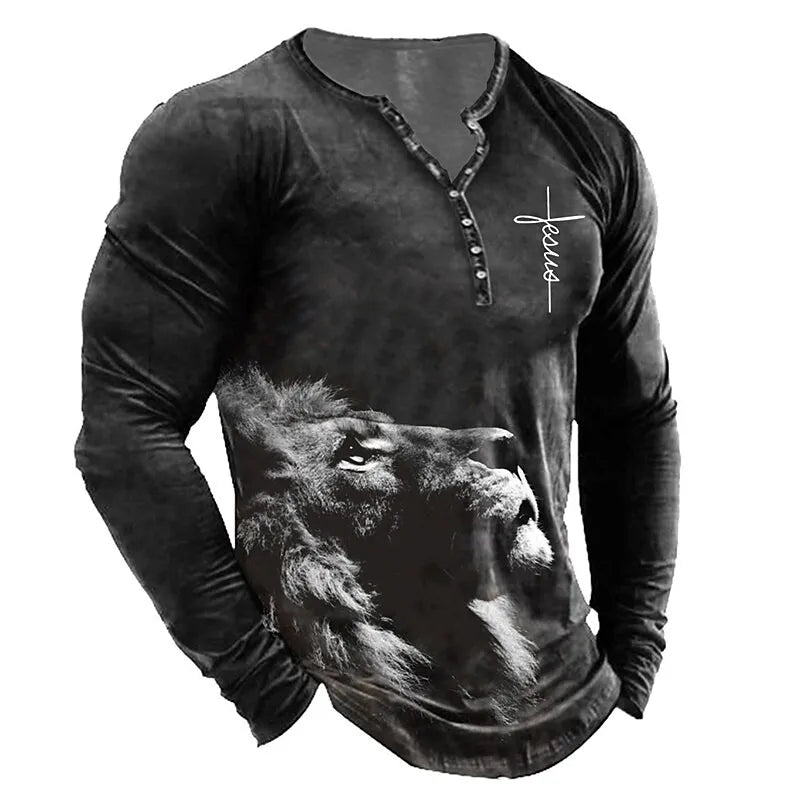 Zakenda | Feris - sweat-shirt graphique en forme de lion pour homme