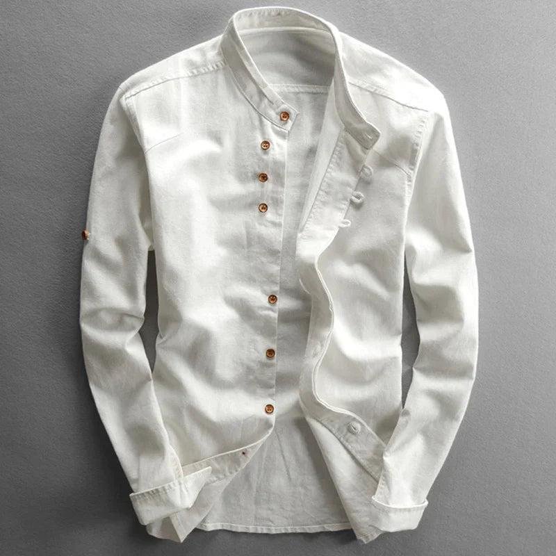 Zakenda | Chemise élégante en lin avec col