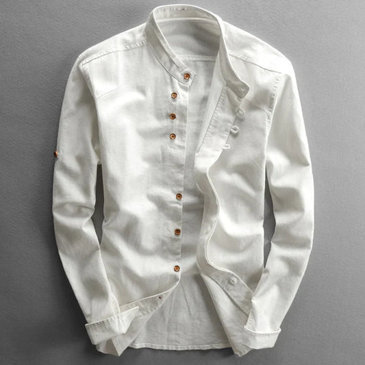 Zakenda | Chemise élégante en lin avec col