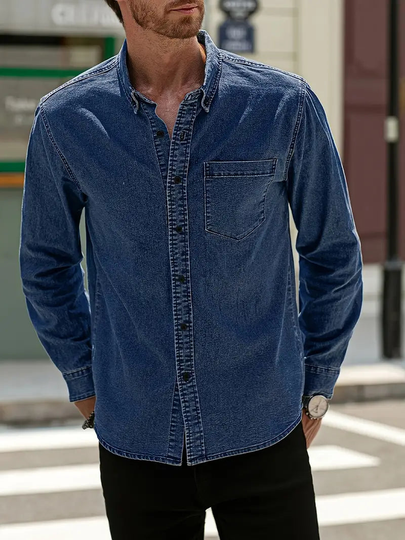 Zakenda | Alexander - chemise en jean à manches longues pour homme
