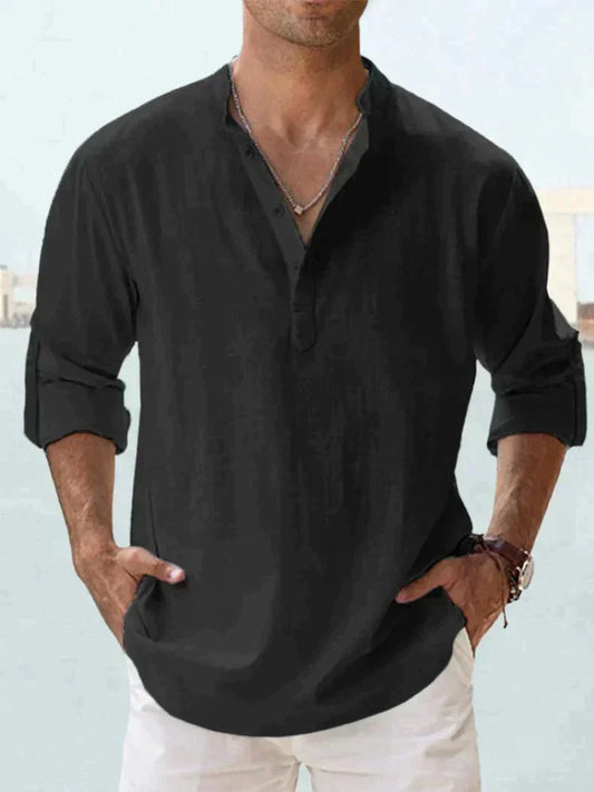 Zakenda | Chemise en coton et lin pour homme