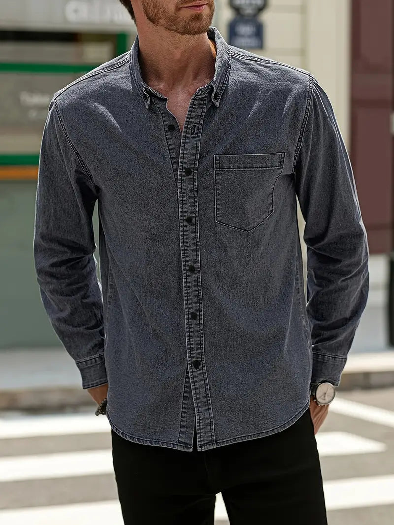 Zakenda | Alexander - chemise en jean à manches longues pour homme