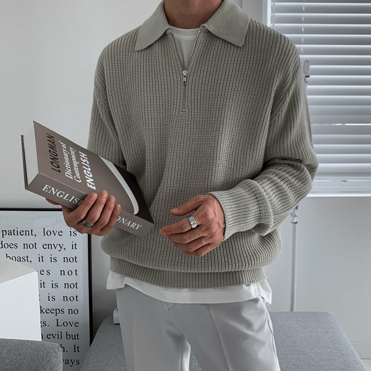 Zakenda | Pull en tricot - col zippé