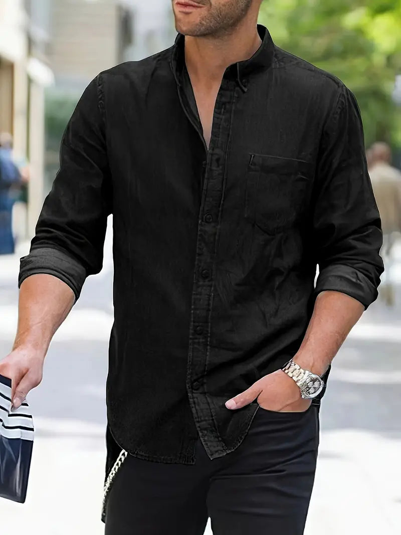 Zakenda | Alexander - chemise en jean à manches longues pour homme