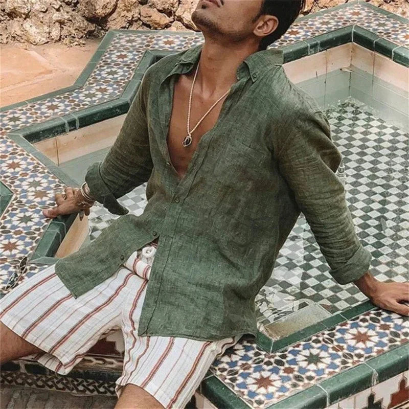 Zakenda | Blouse d'été élégante en lin
