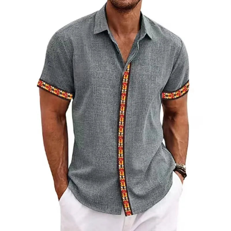 Zakenda | Chemise blanche avec bordure accentuée