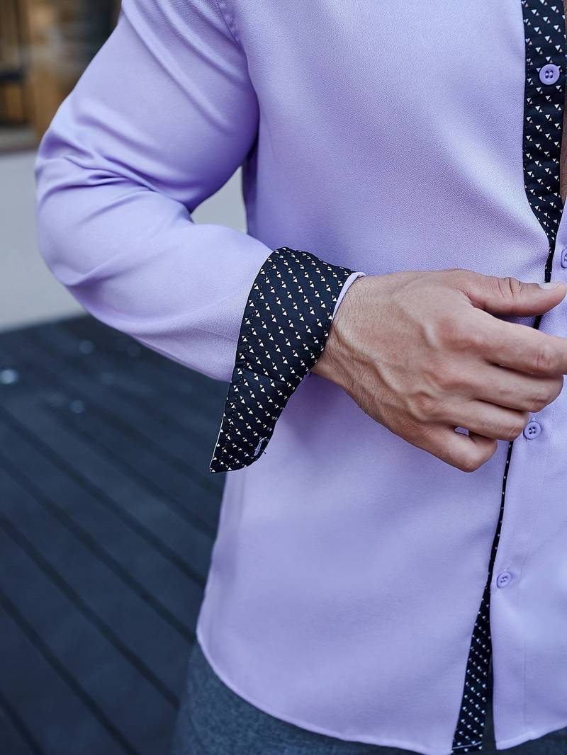 Zakenda | Alexander - chemise à manches longues bloc de couleur pour hommes
