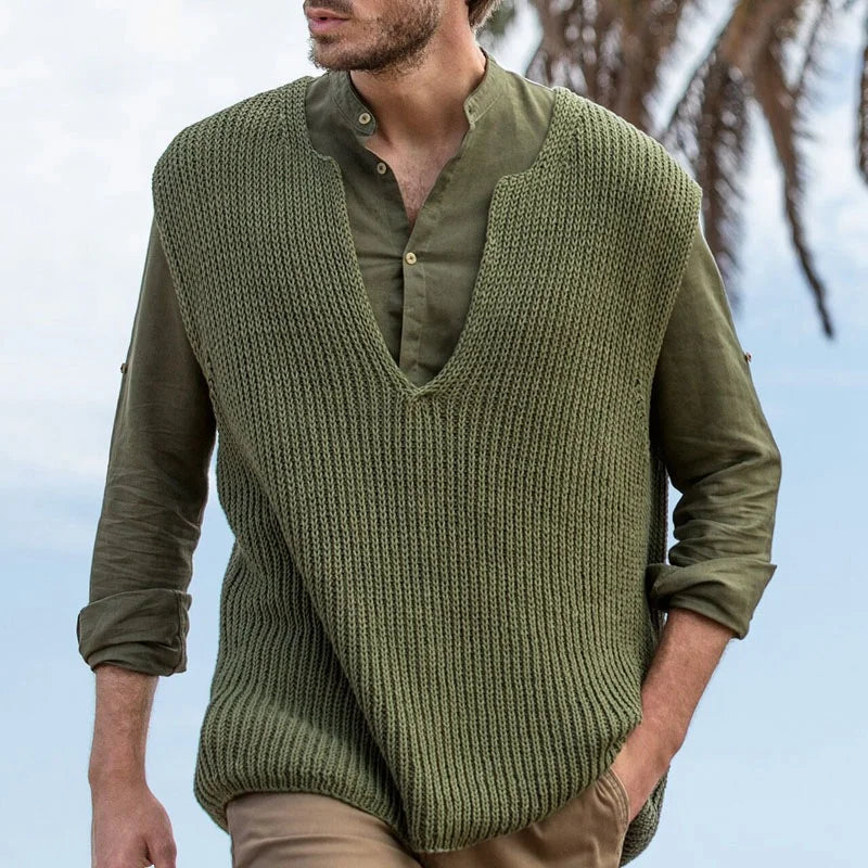 Zakenda | Abraham - pull en tricot sans manches pour homme