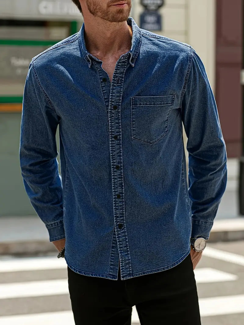 Zakenda | Alexander - chemise en jean à manches longues pour homme