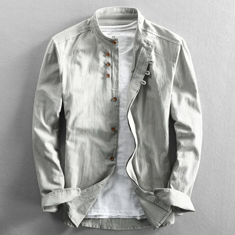 Zakenda | Chemise élégante en lin avec col