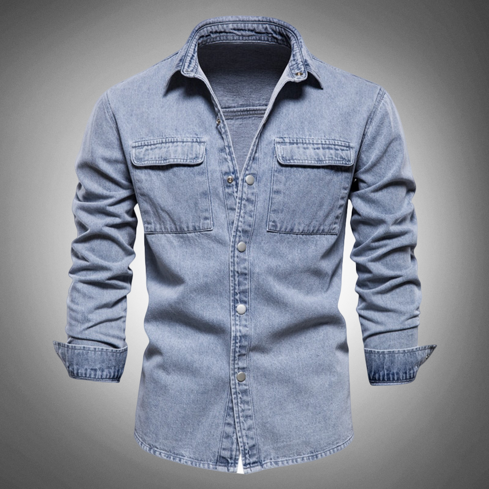 Zakenda | Chemise en jean bleu clair