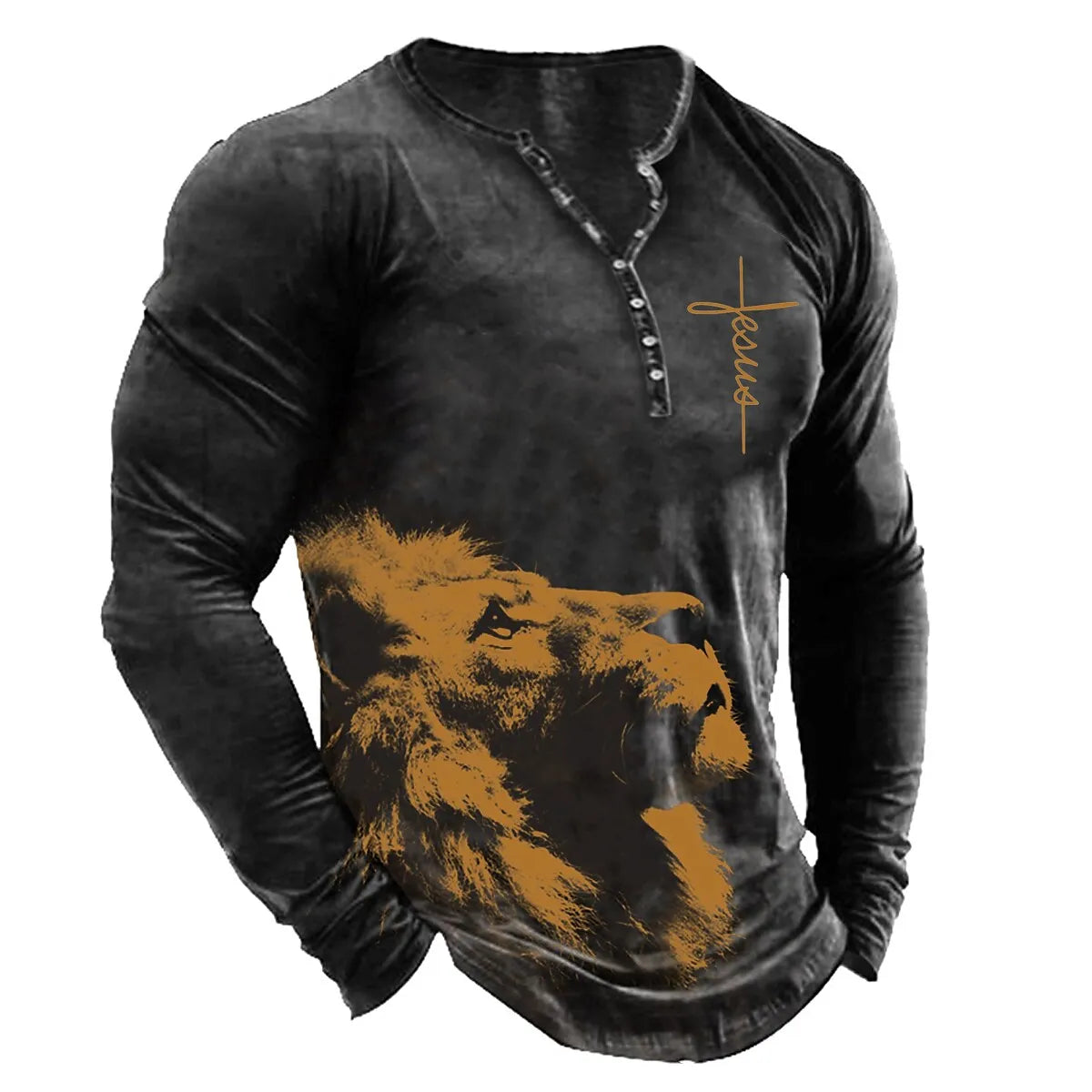 Zakenda | Feris - sweat-shirt graphique en forme de lion pour homme