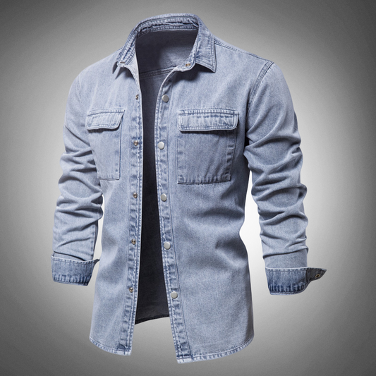 Zakenda | Chemise en jean bleu clair