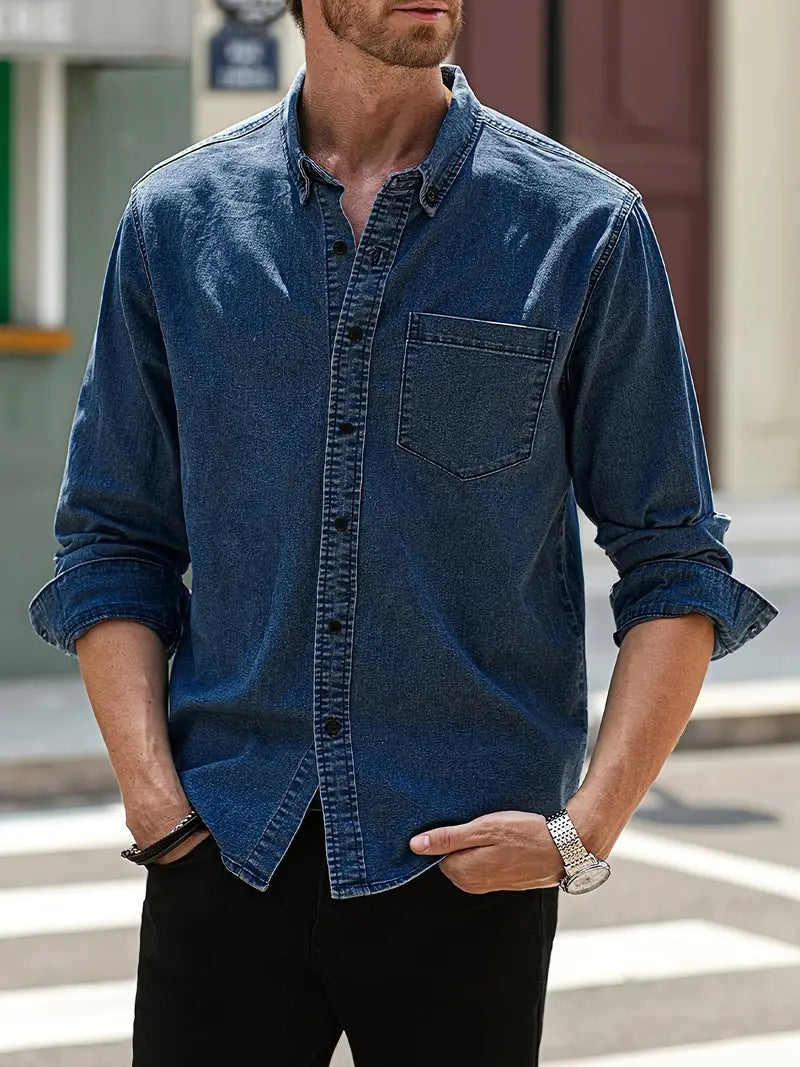 Zakenda | Alexander - chemise en jean à manches longues pour homme