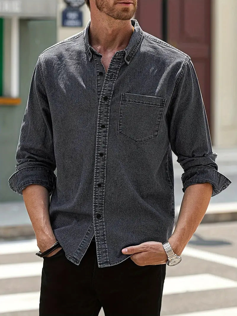 Zakenda | Alexander - chemise en jean à manches longues pour homme