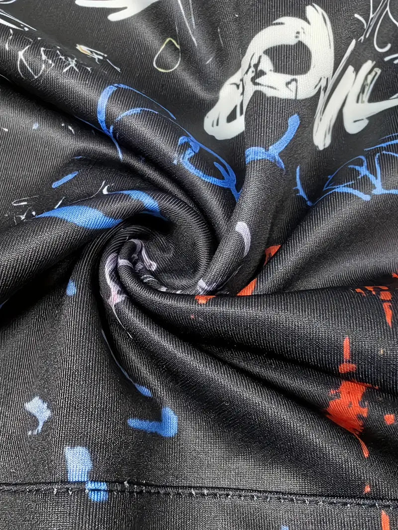 Zakenda | David - sweat à capuche imprimé doodle pour homme