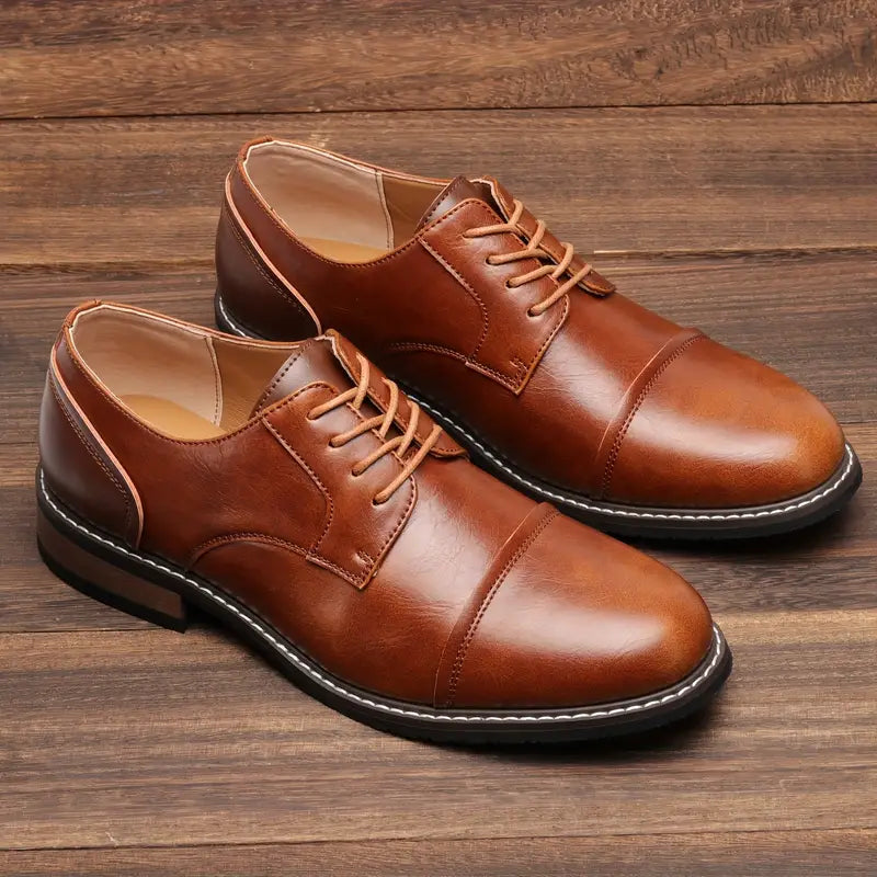 Zakenda | Harrison - solides chaussures derby vintage pour hommes