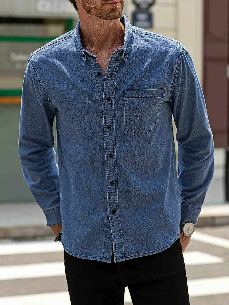 Zakenda | Alexander - chemise en jean à manches longues pour homme