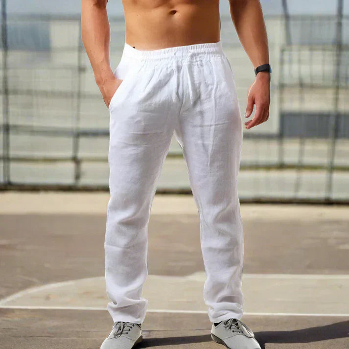 Zakenda | Alberto - pantalons en lin pour hommes