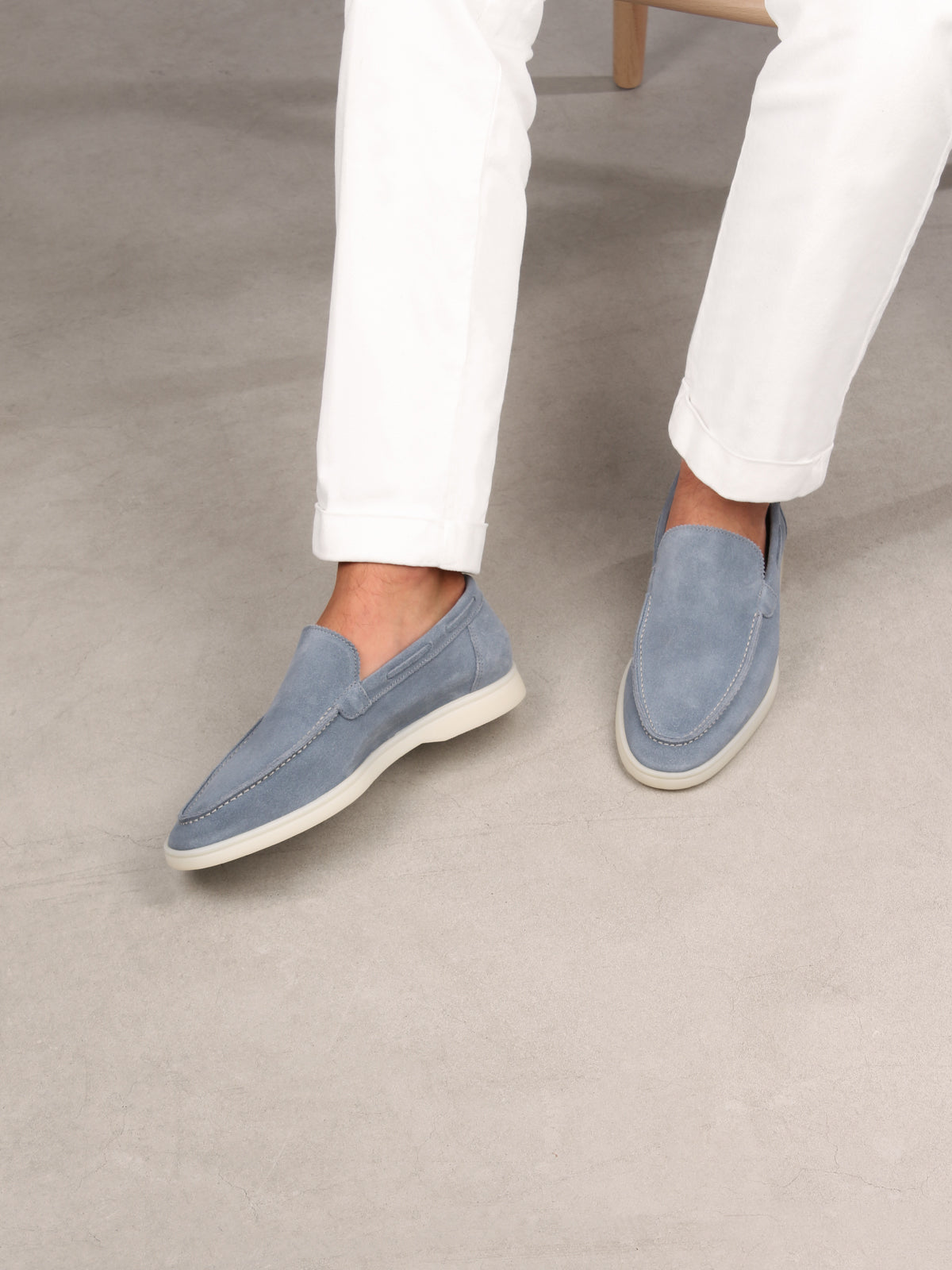 Zakenda | Chaussures de yacht bleu ciel