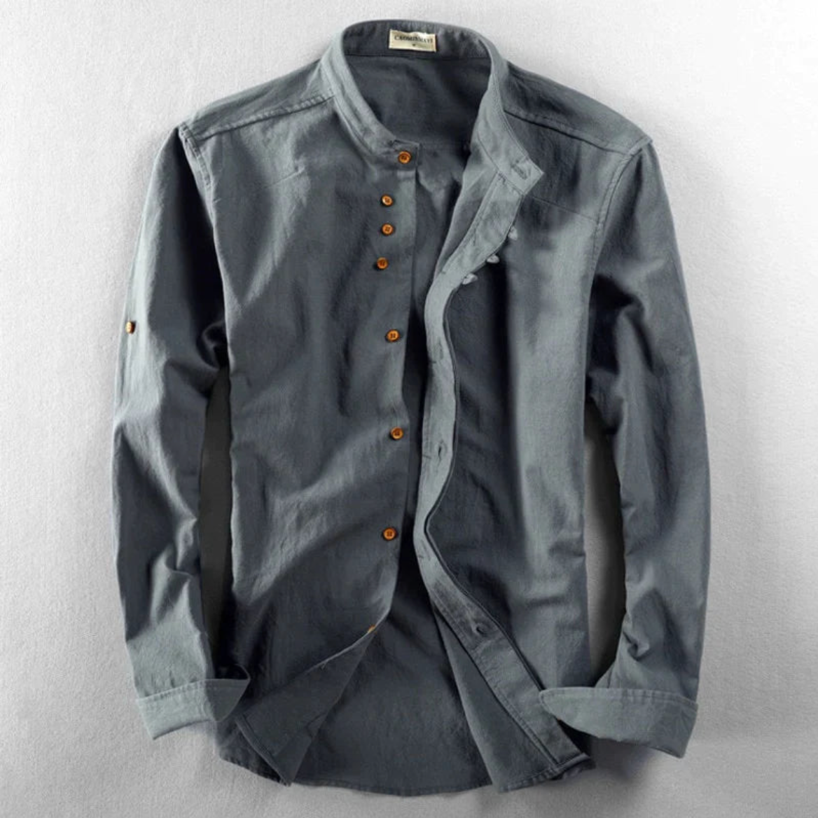 Zakenda | Chemise élégante en lin avec col
