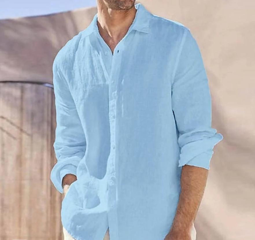 Zakenda | Chemise élégante en lin avec col