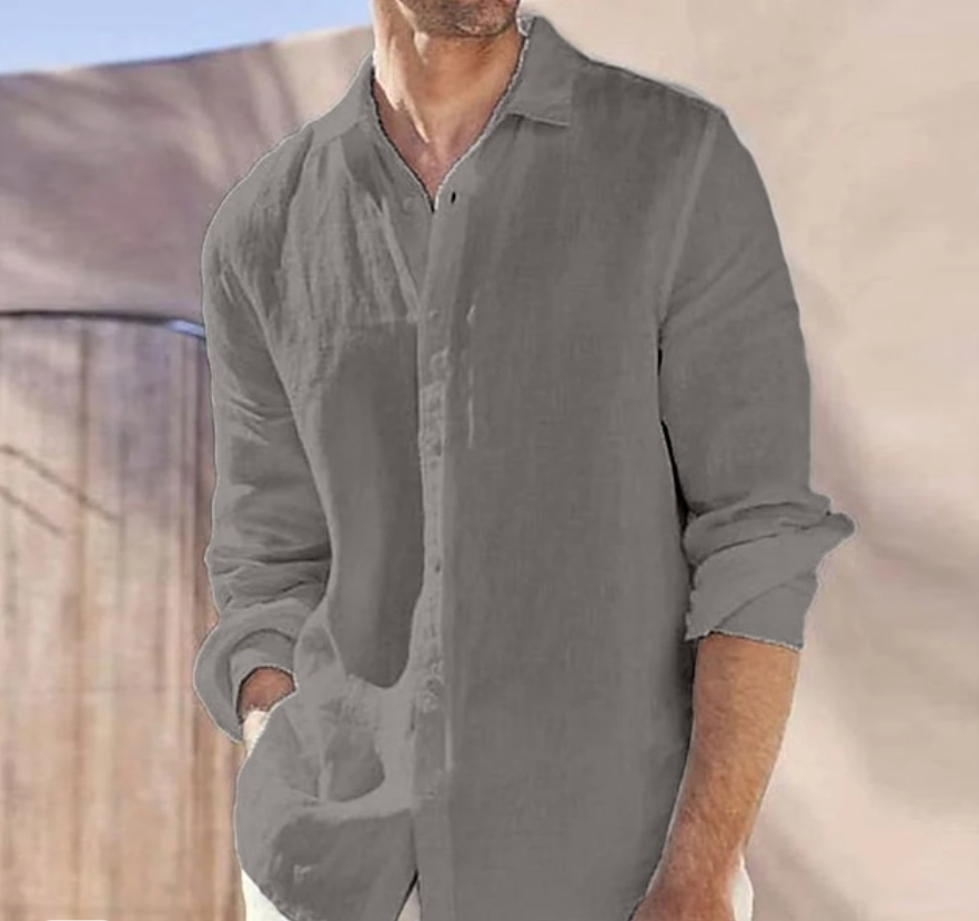 Zakenda | Chemise élégante en lin avec col