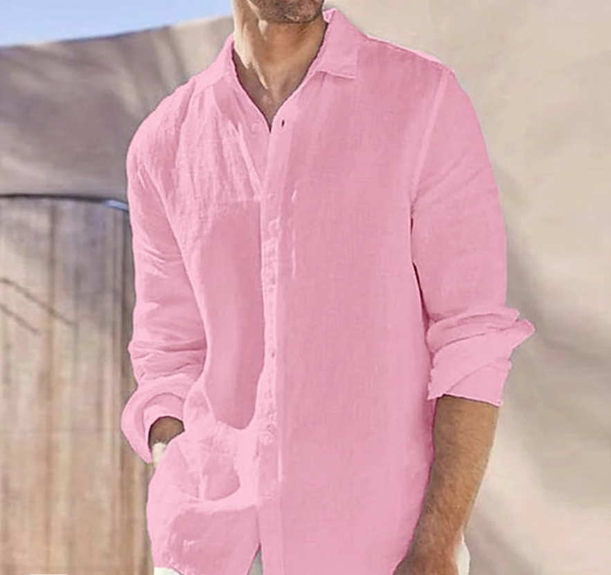 Zakenda | Chemise élégante en lin avec col