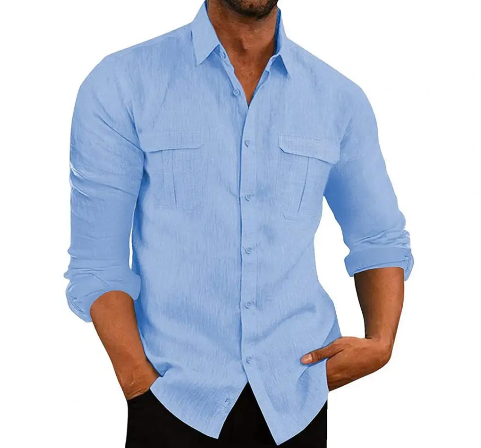 Zakenda | Chemise élégante en lin avec col