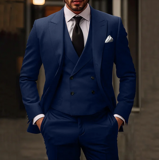 Zakenda | ensemble 3 pièces pour hommes composé d'un blazer business simple, d'un gilet et d'un pantalon
