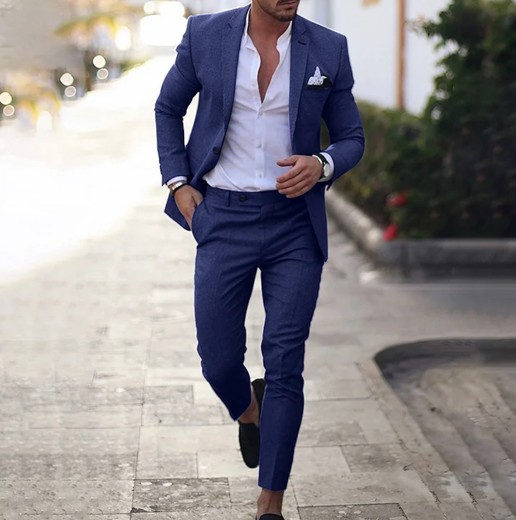 Zakenda | ensemble 2 pièces pour homme composé d'un blazer business simple et d'un pantalon