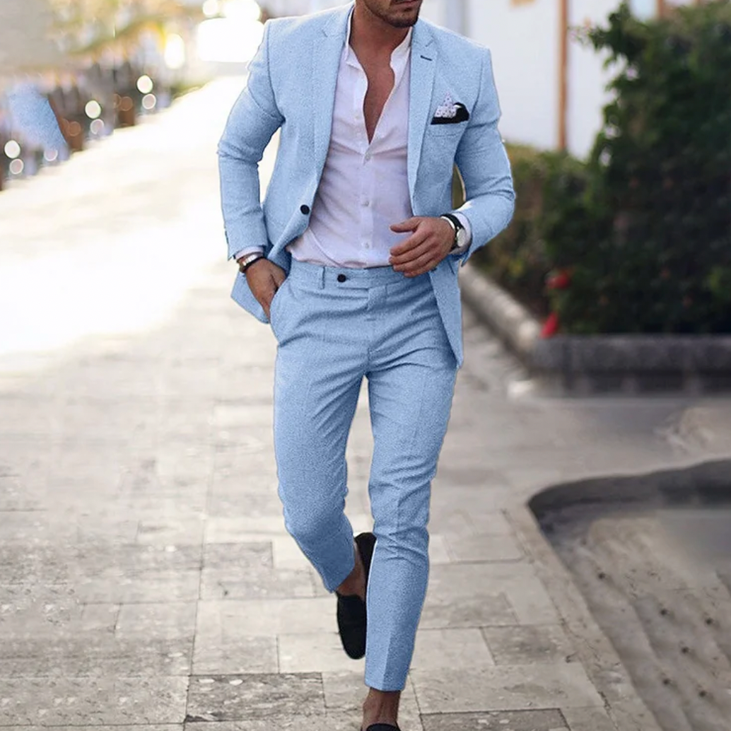 Zakenda | ensemble 2 pièces pour homme composé d'un blazer business simple et d'un pantalon