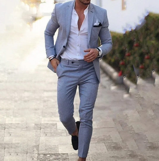 Zakenda | ensemble 2 pièces pour homme composé d'un blazer business simple et d'un pantalon