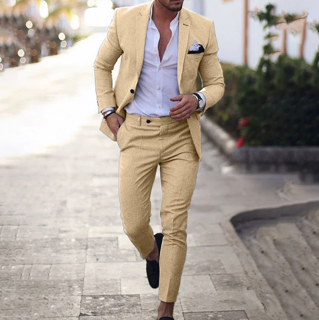 Zakenda | ensemble 2 pièces pour homme composé d'un blazer business simple et d'un pantalon