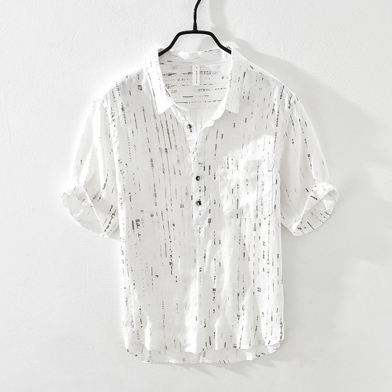 Zakenda | Chemise blanche texturée pour homme