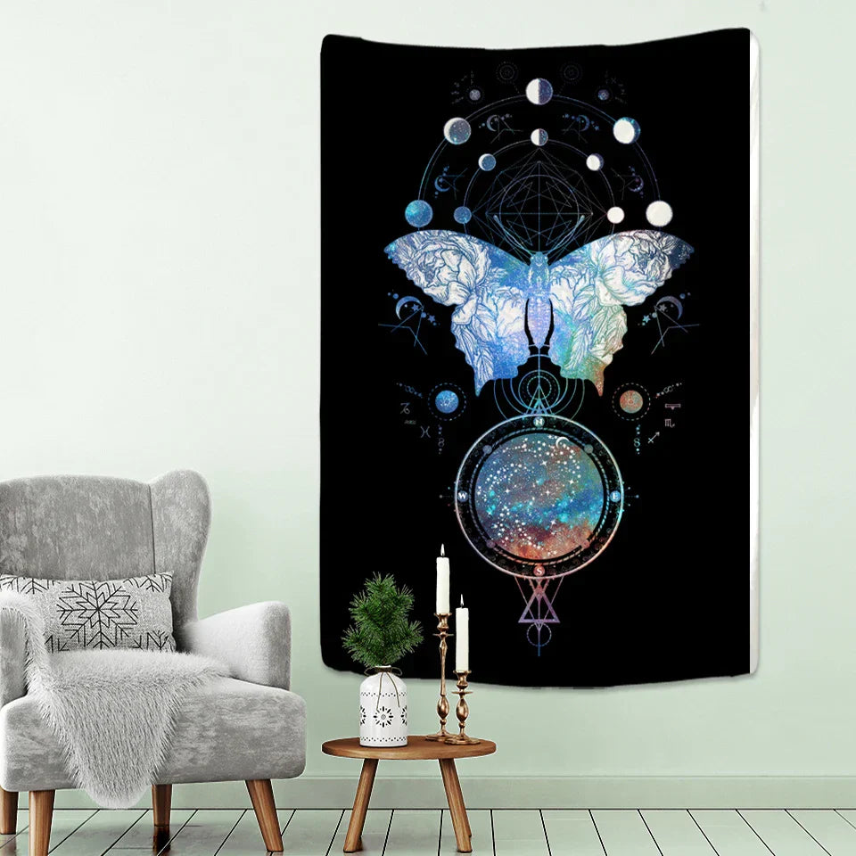 Boho Mandala Tapestry Wall Hanging Beach Mat for Psychedelic Home Decor