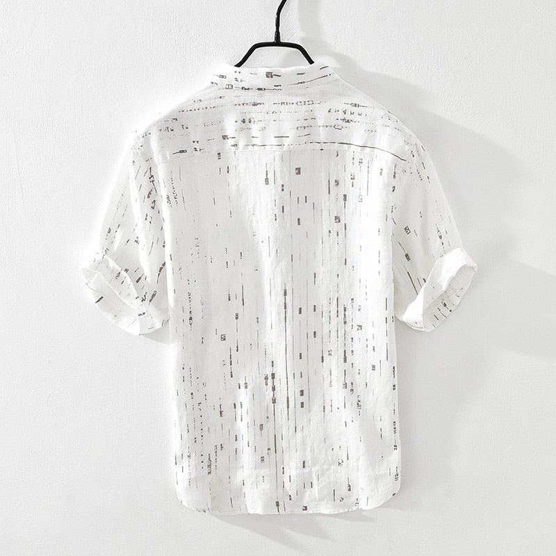 Zakenda | Chemise blanche texturée pour homme