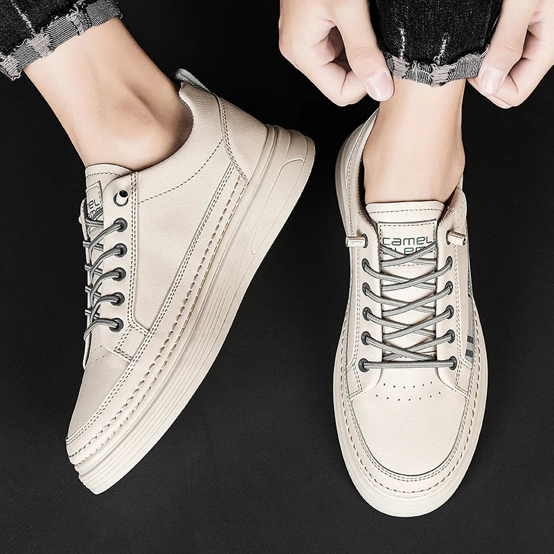 Zakenda | Chaussures en cuir de marque pour hommes avec finition de haute qualité