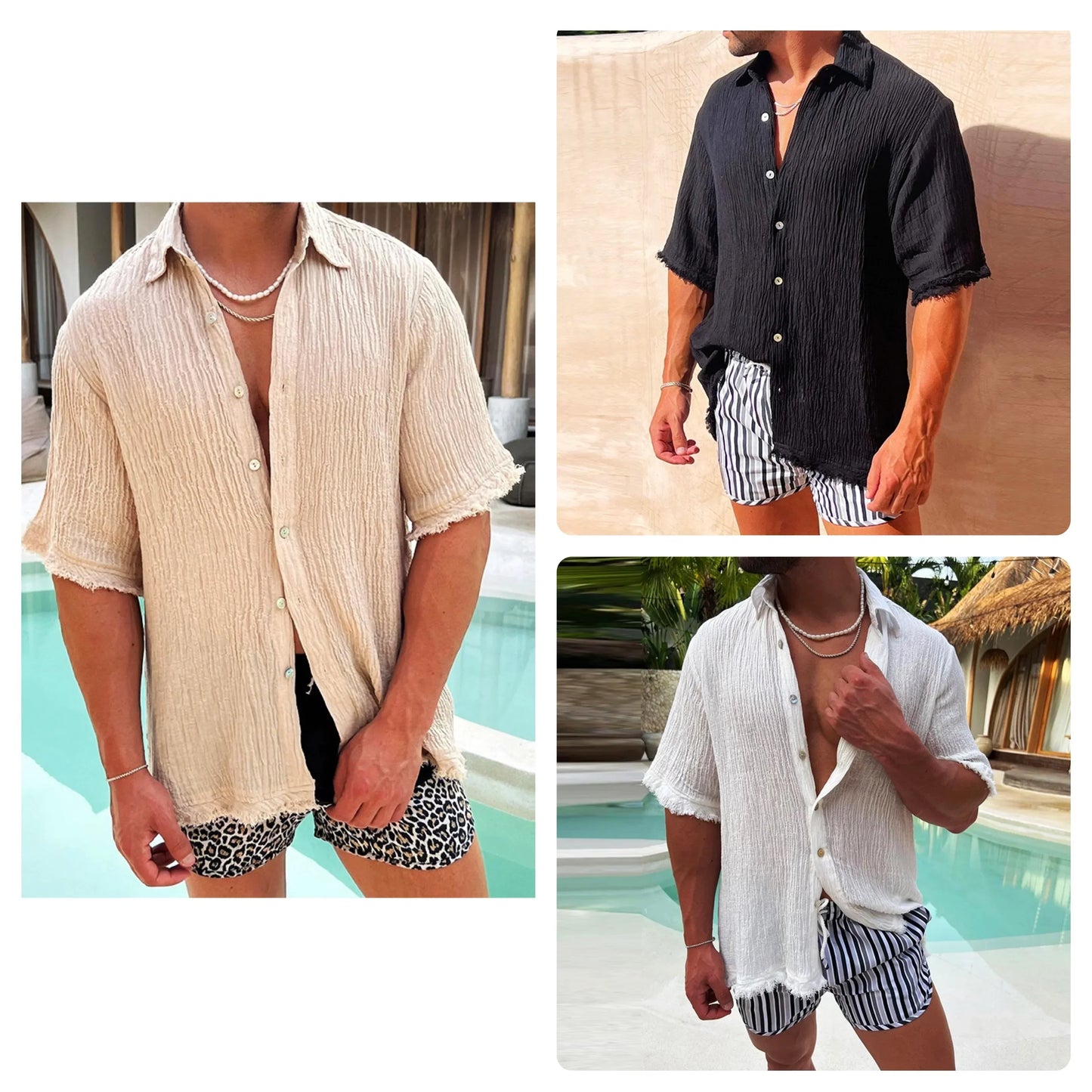 Zakenda | Abdul - chemise déchirée élégante pour homme