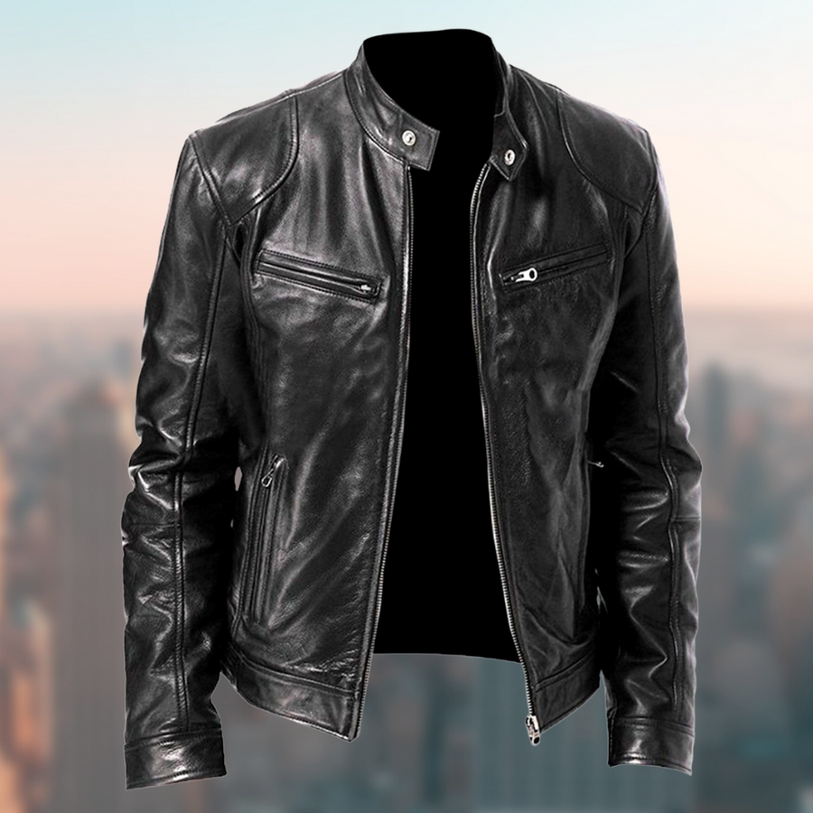 Zakenda | Veste en cuir de haute qualité et élégante pour hommes