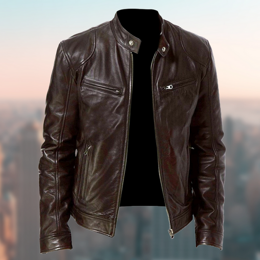 Zakenda | Veste en cuir de haute qualité et élégante pour hommes