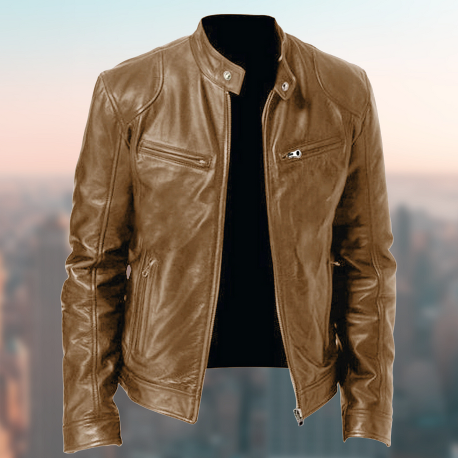 Zakenda | Veste en cuir de haute qualité et élégante pour hommes