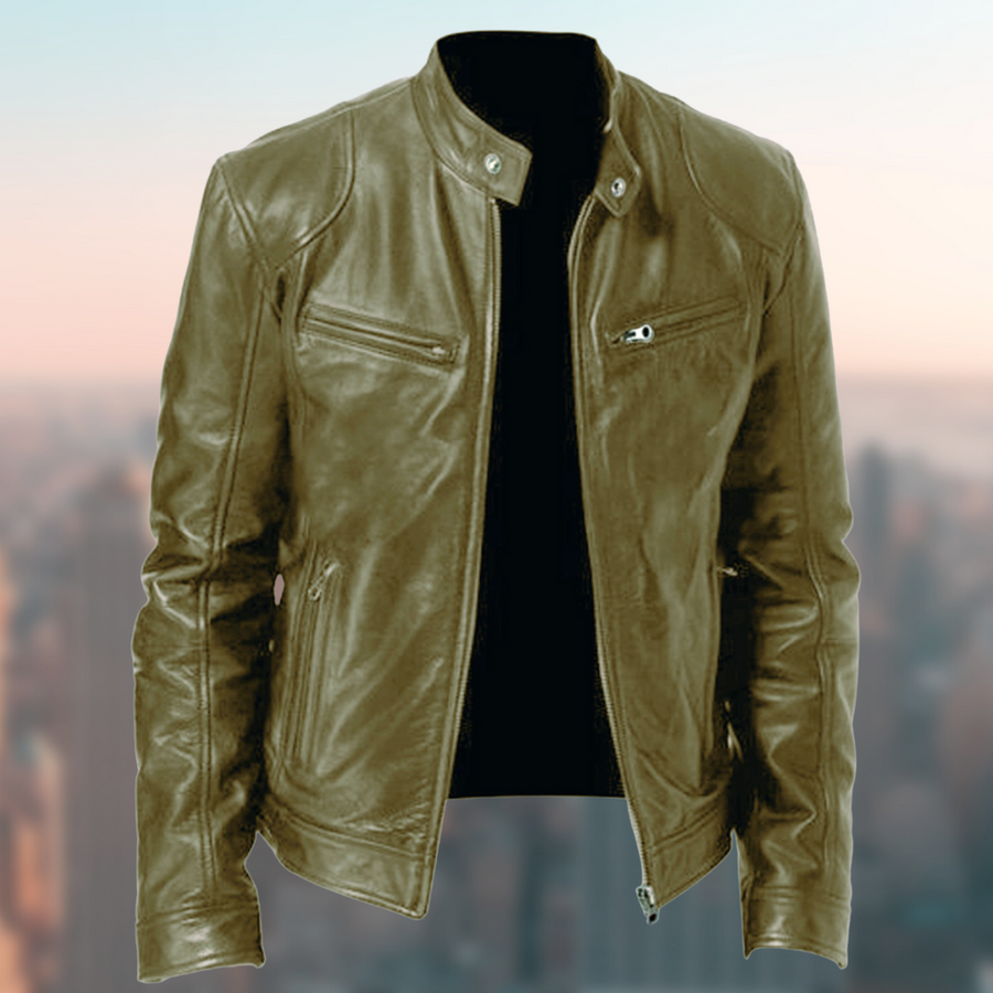 Zakenda | Veste en cuir de haute qualité et élégante pour hommes