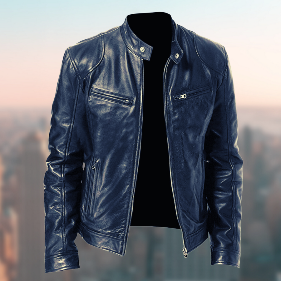 Zakenda | Veste en cuir de haute qualité et élégante pour hommes