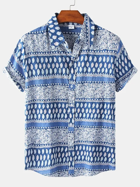 Zakenda | Chemise hawaïenne bleue