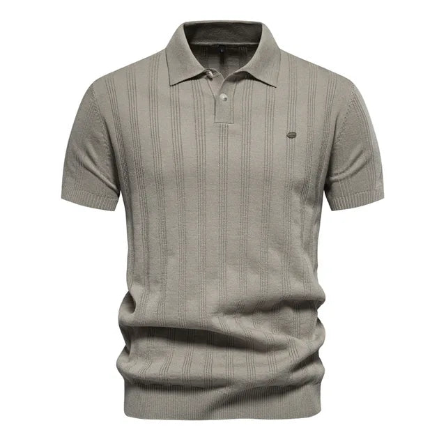 Zakenda | Hommes Loisirs Polo en tricot rayé respirant