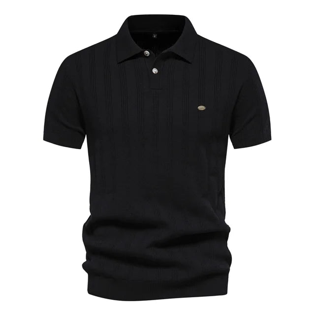Zakenda | Hommes Loisirs Polo en tricot rayé respirant