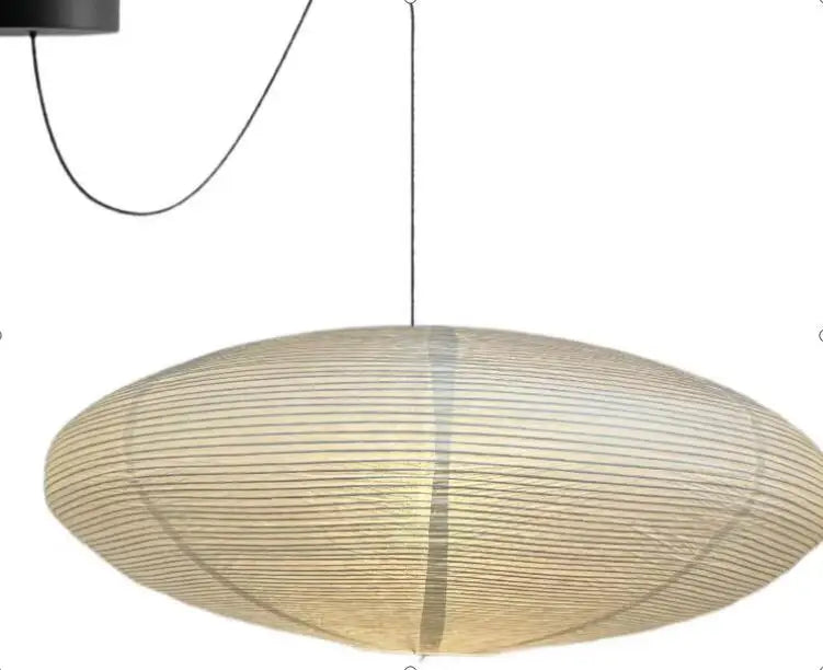 "Afralia™ Akari Rice Paper Pendant Lamp for Living Room Bedroom, LED Hanging Light"