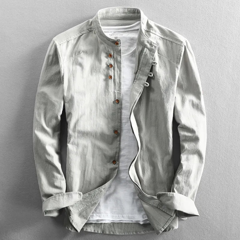 Zakenda | Chemise japonaise en lin style "Katana