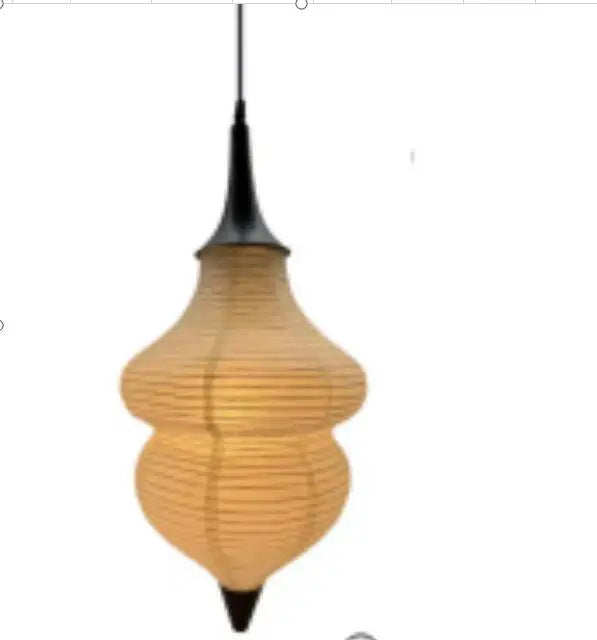 "Afralia™ Akari Rice Paper Pendant Lamp for Living Room Bedroom, LED Hanging Light"